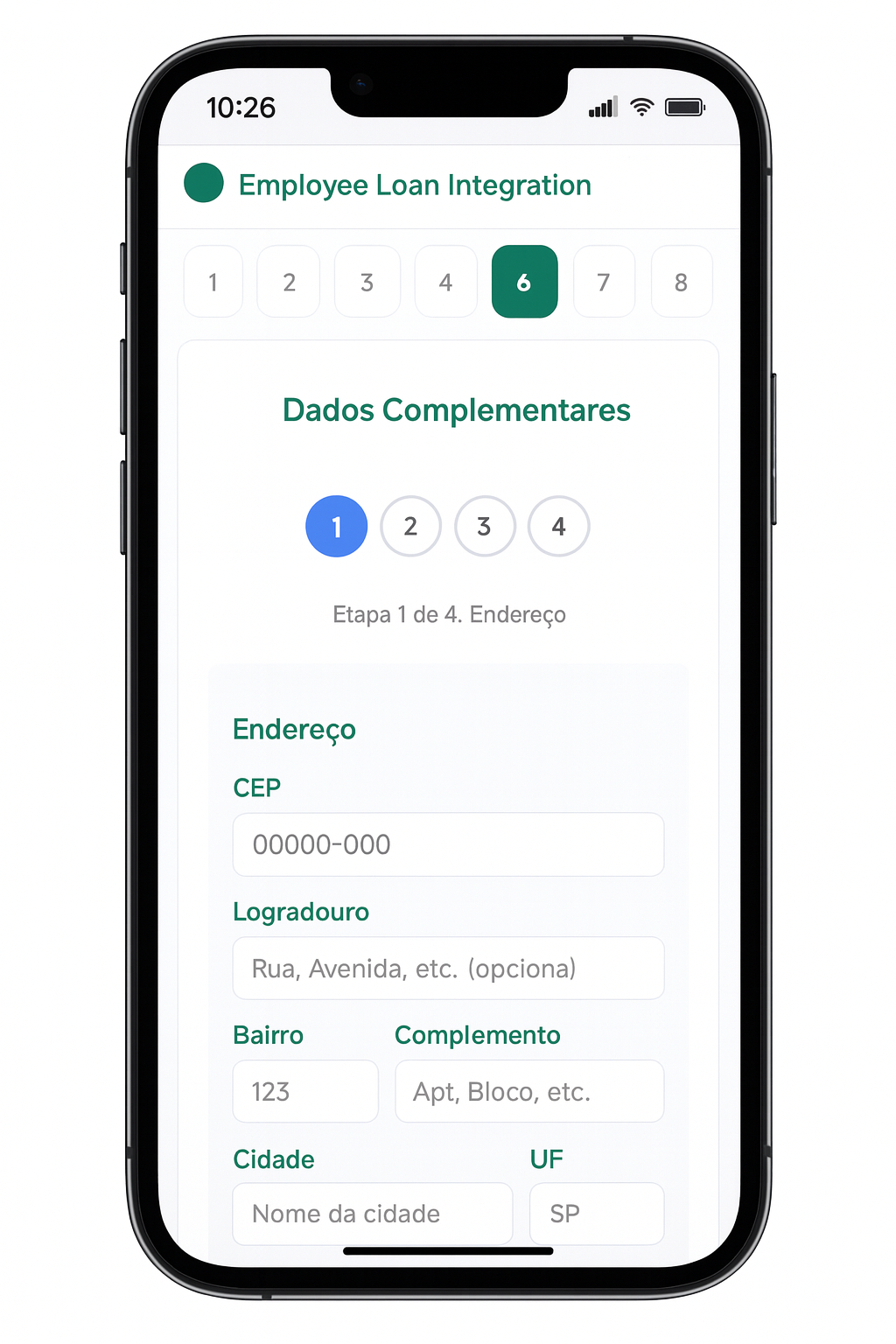 Passo 1 – CPF e Celular